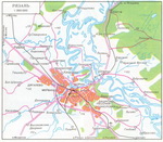 Map of suburb part of Ryazan