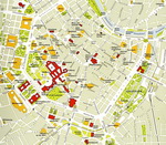 Map of central part of Vienna