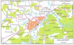 Map of suburb part of Vladimir