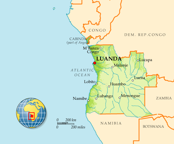 Map of Angola