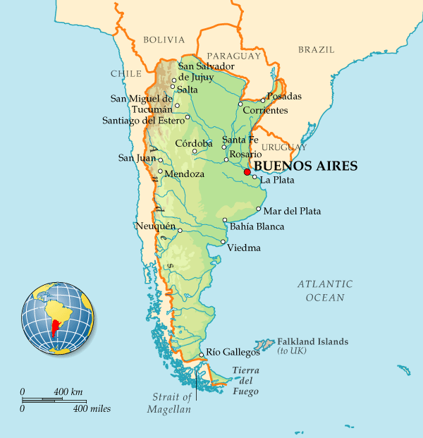 Map of Argentina