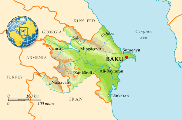 Map of Azerbaijan