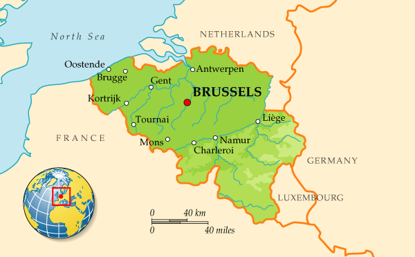 Map of Belgium