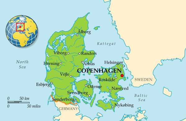 Map of Denmark