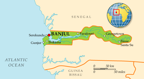 Map of Gambia