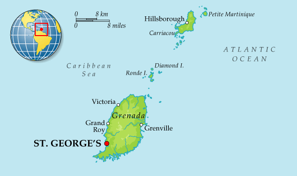 Map of Grenada