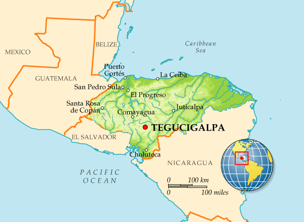 Map of Honduras