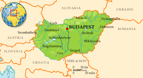 Map of Hungary