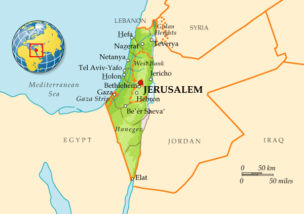 Map of Israel