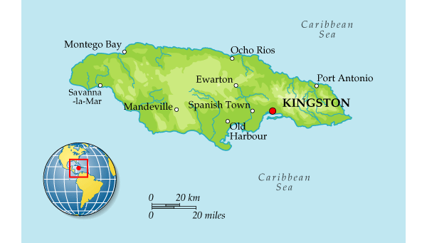 Map of Jamaica