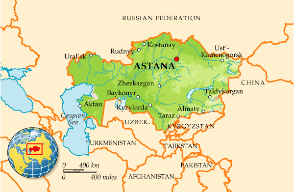 Map of Kazakhstan