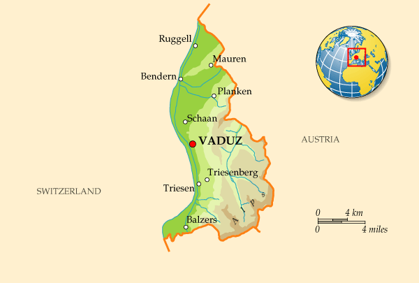Map of Liechtenstein