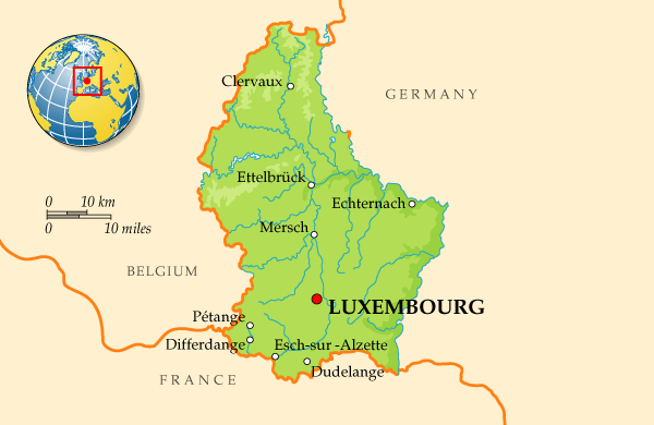 Map of Luxembourg