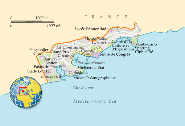 Map of Monaco