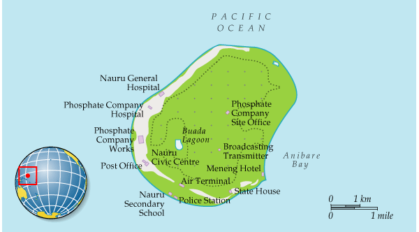 Map of Nauru