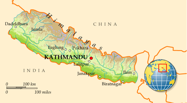 Map of Nepal
