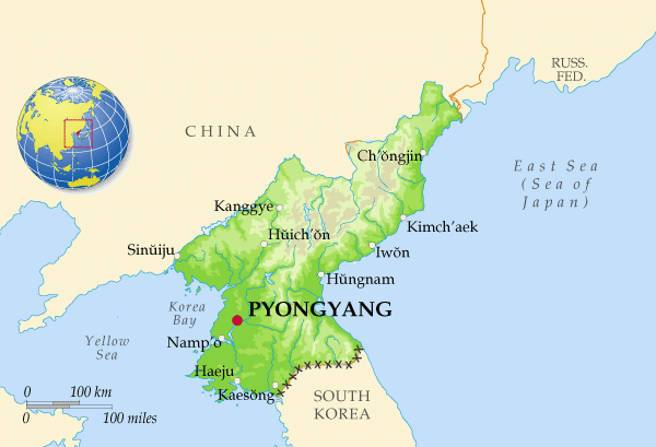 Map of North Korea