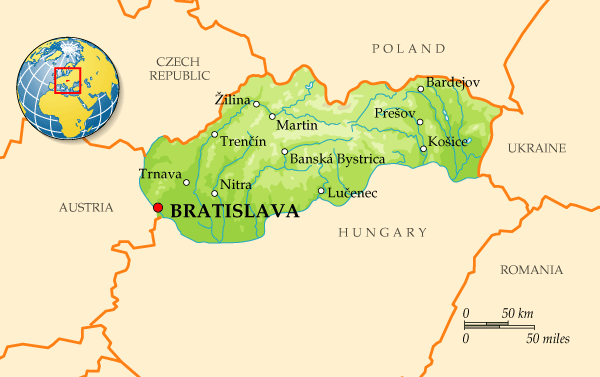 Map of Slovakia