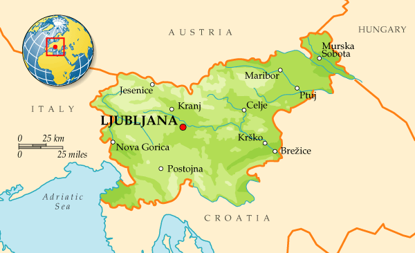 Map of Slovenia