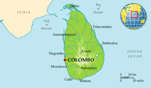 Map of Sri Lanka