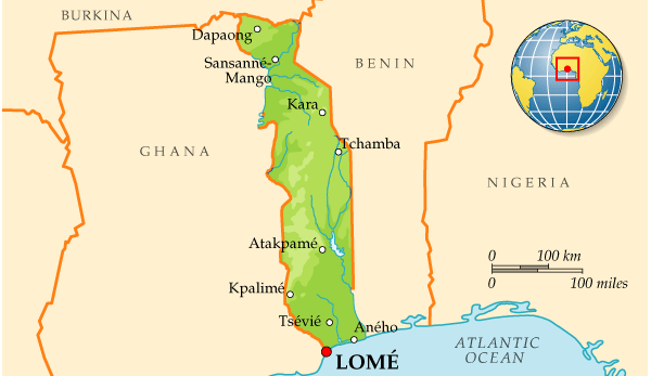 Map of Togo
