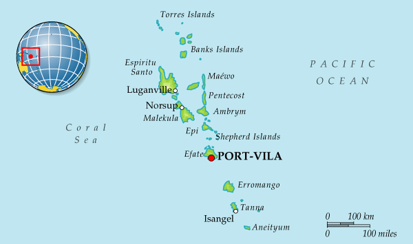 Map of Vanuatu