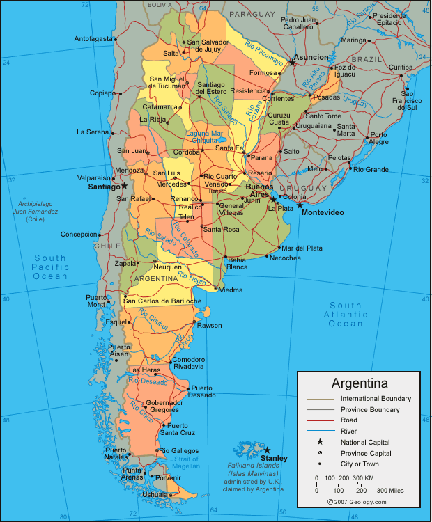 Map of Argentina