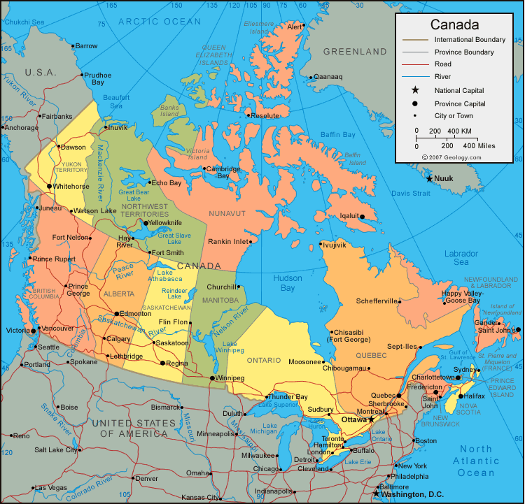 Map of Canada