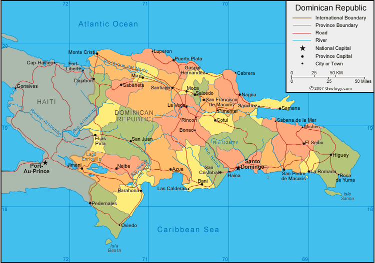 Map of Dominican Republic