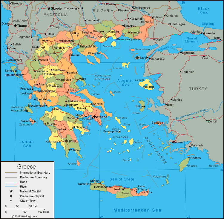 Map of Greece