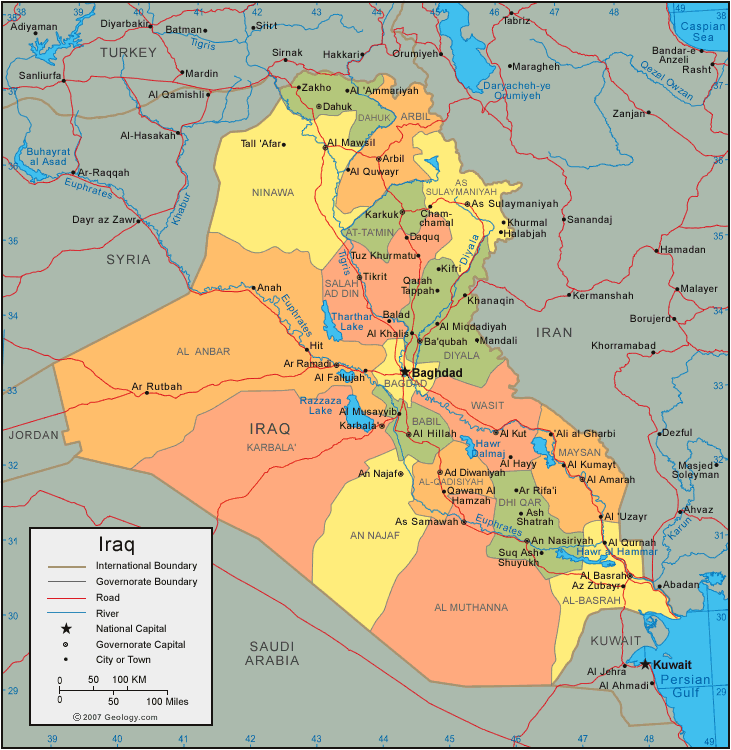Map of Iraq