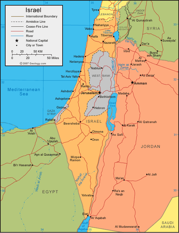 Map of Israel