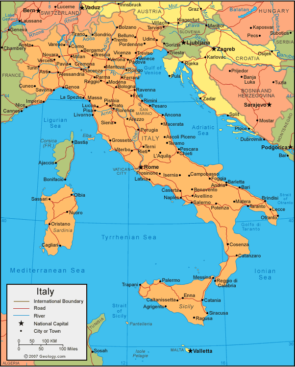 Map of Italy