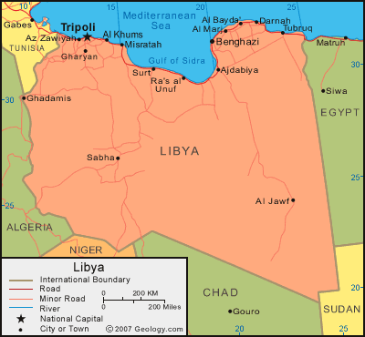 Map of Libya