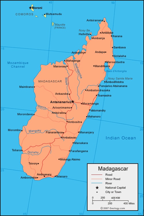 Map of Madagascar