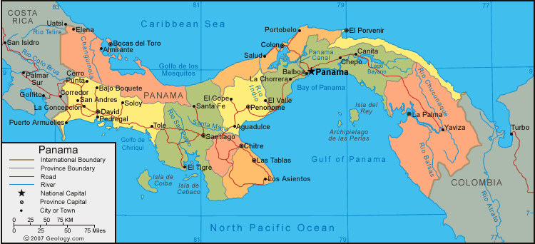 Map of Panama