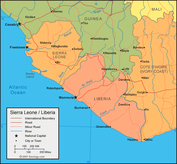 Map of Sierra Leone
