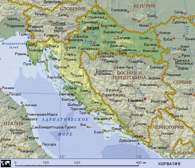 Map of Croatia