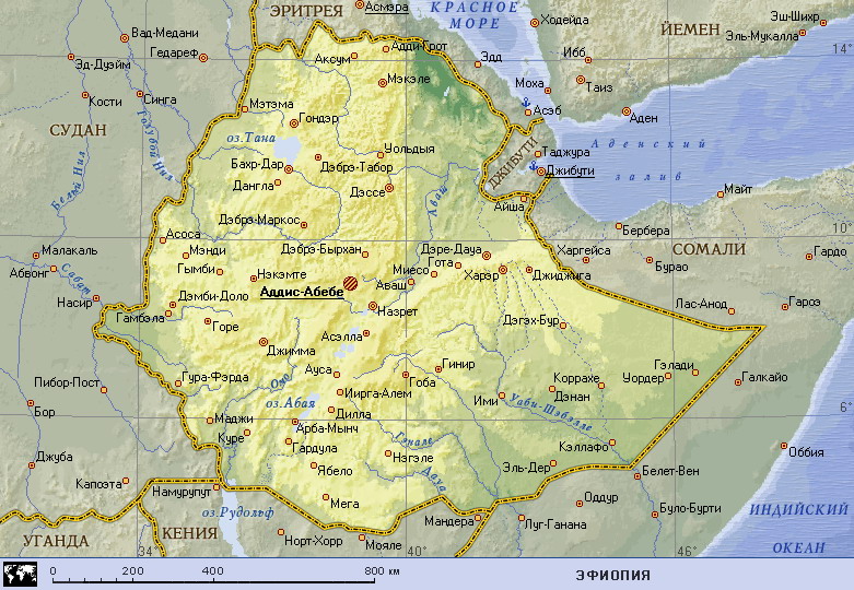 Map of Ethiopia