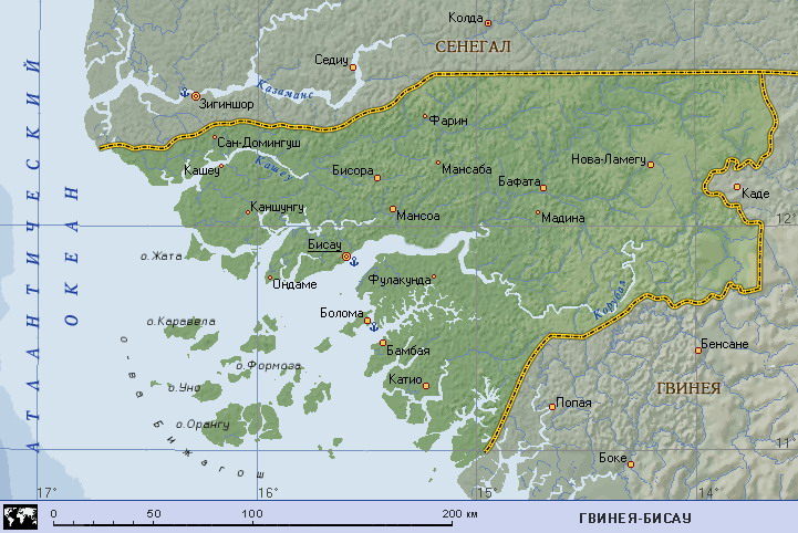 Map of Guinea-Bissau