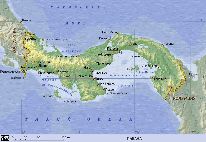 Map of Panama