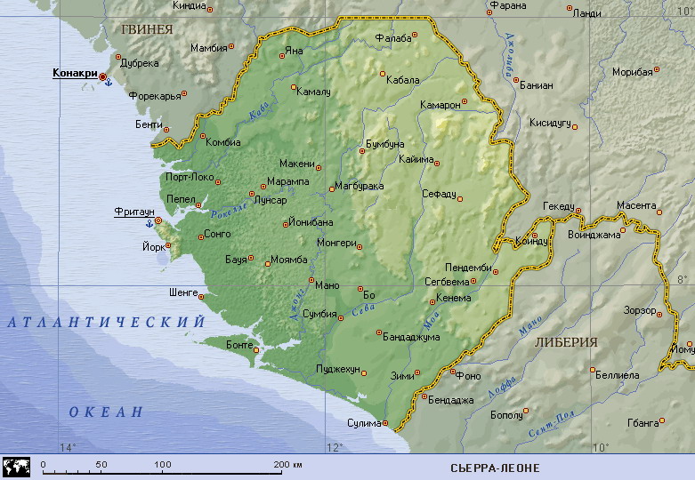 Map of Sierra Leone