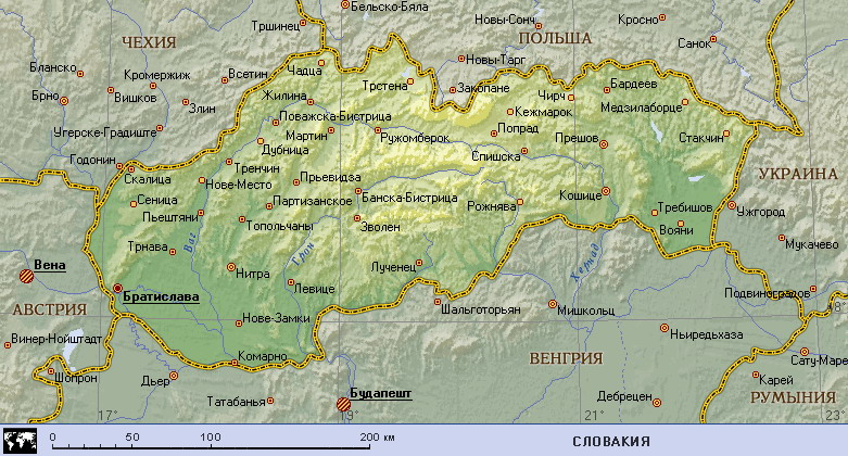 Map of Slovakia