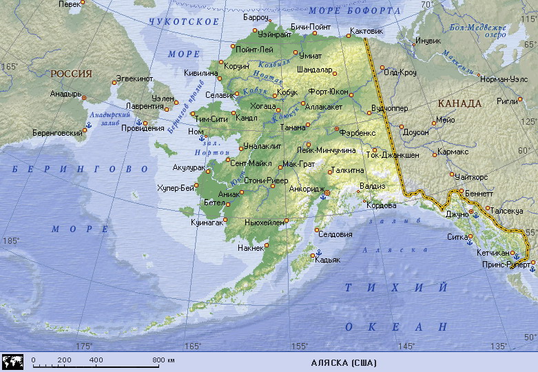 Map of Alyaska