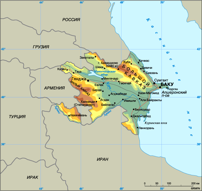 Map of Azerbaijan