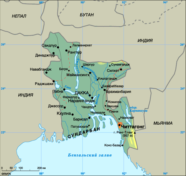 Map of Bangladesh