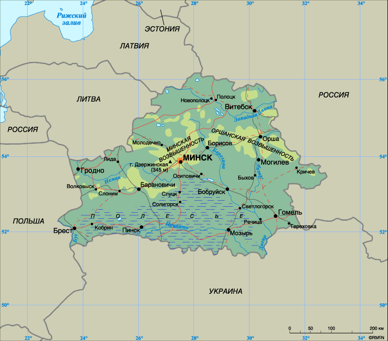 Map of Belarus