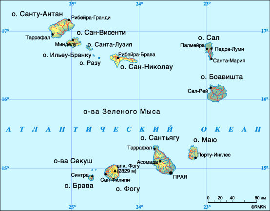 Map of Cape Verde
