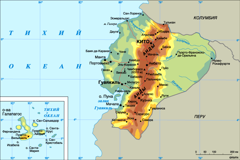 Map of Ecuador