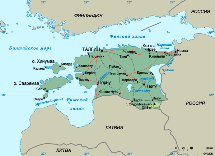 Map of Estonia